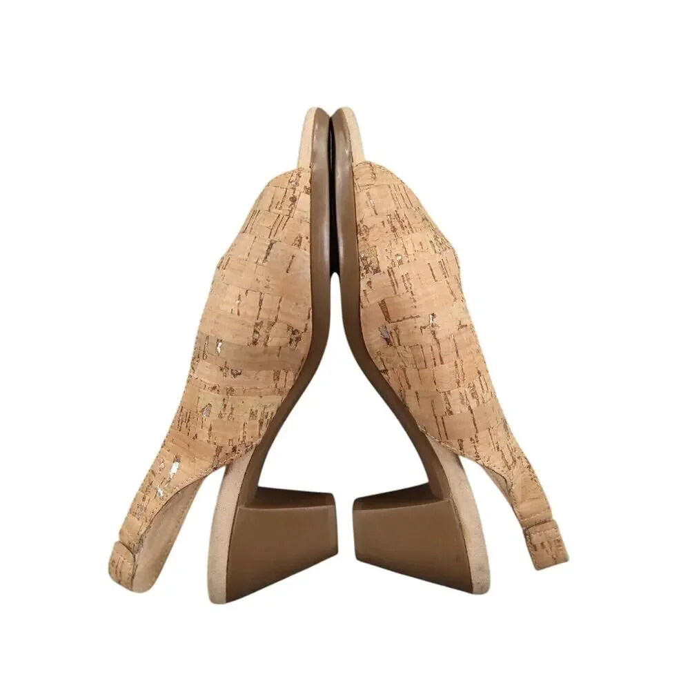 Munro Shoes Womens 5.5 Sandals Slingback Heel Open Toe Comfort Fashion Rochelle